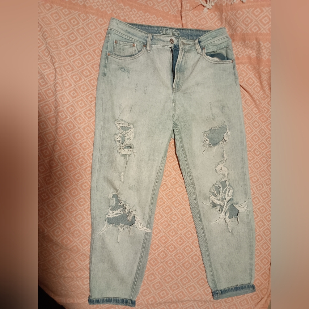 Wild Fable High Rise Mom Jean, Women's Size 8, light blue washed